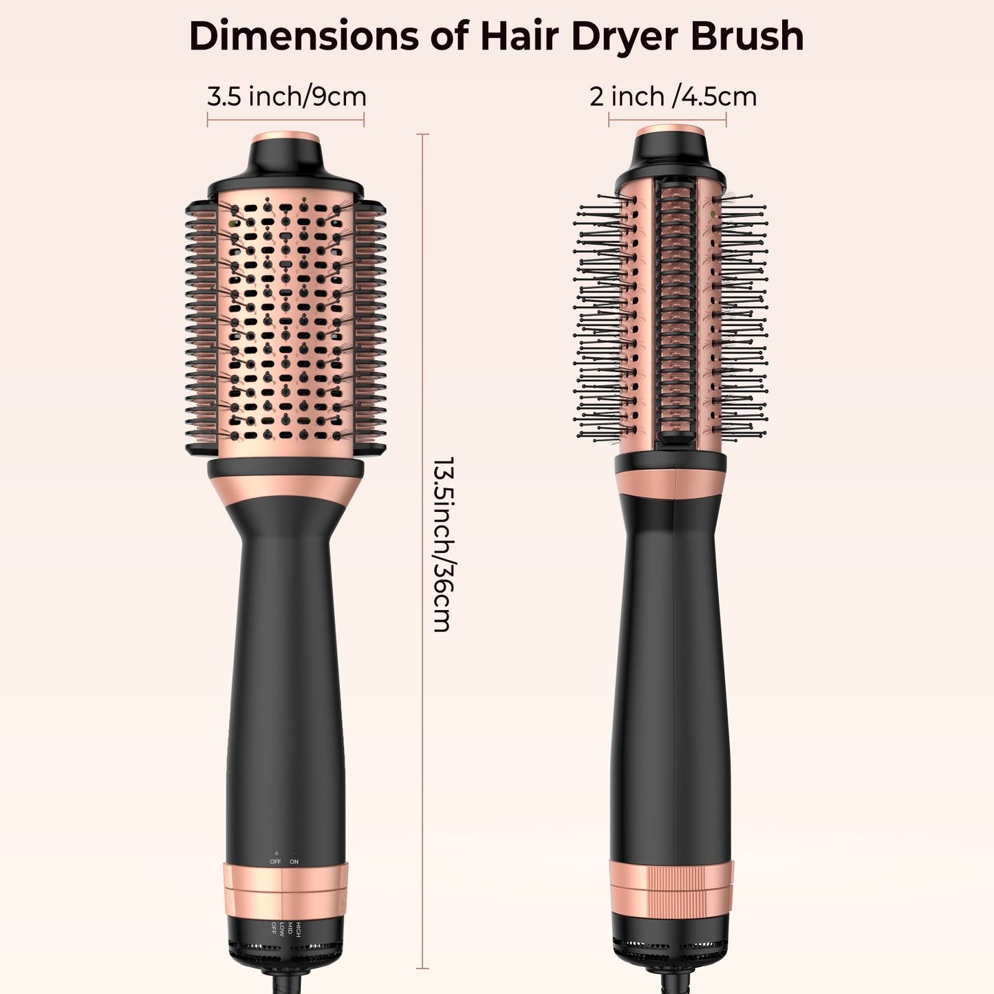2 in 1 Blow Dryer Brush Hair Straightener Brush in One Hair Blowdryers Brush for Hair 1000W Hair Dryer Brush and Smooth Heated Comb Hair Straightener Brush Hot Air Brush for Drying, Volumizing