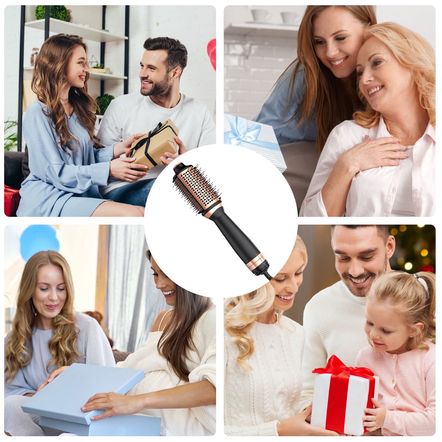 2 in 1 Blow Dryer Brush Hair Straightener Brush in One Hair Blowdryers Brush for Hair 1000W Hair Dryer Brush and Smooth Heated Comb Hair Straightener Brush Hot Air Brush for Drying, Volumizing