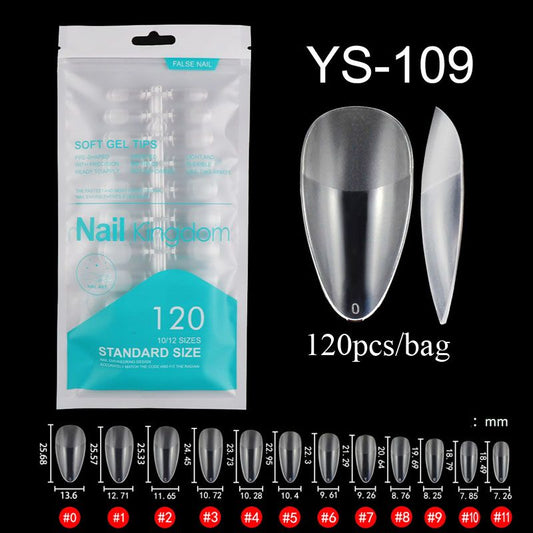Hot Selling 120pcs Artificial Nails Acrylic Press on Nails Coffin False Nails Clear Fake Nail Tips for Extension Manicure Tool