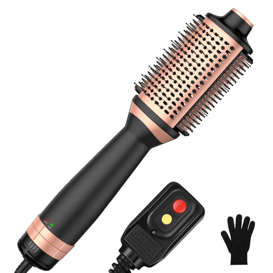 2 in 1 Blow Dryer Brush Hair Straightener Brush in One Hair Blowdryers Brush for Hair 1000W Hair Dryer Brush and Smooth Heated Comb Hair Straightener Brush Hot Air Brush for Drying, Volumizing