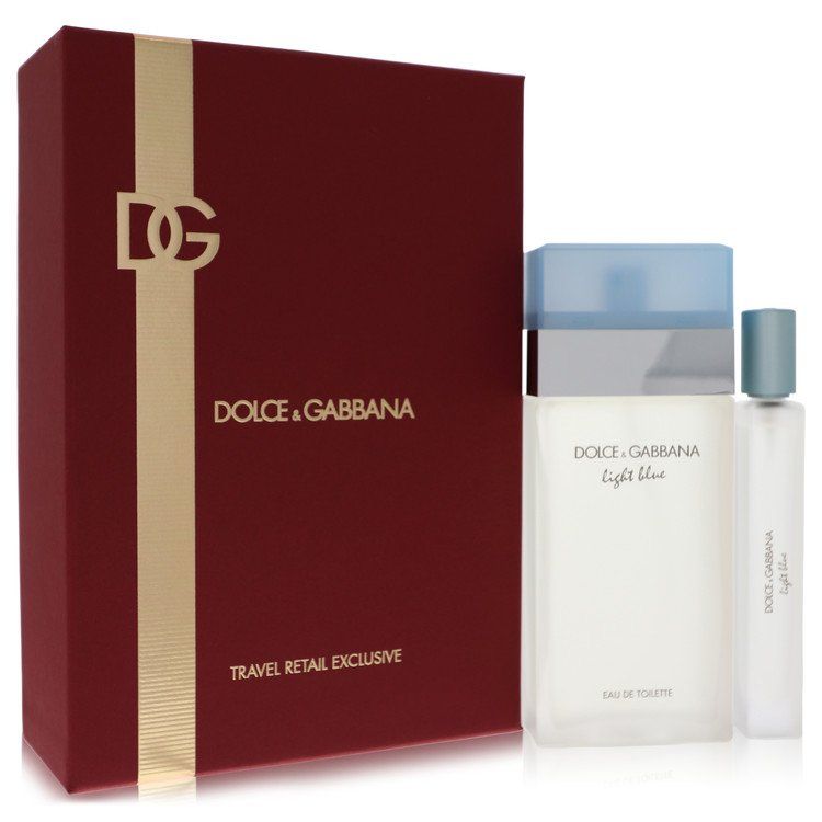 Light Blue by Dolce & Gabbana Gift Set - 3.4 oz Eau De Toilette Spray + .33 oz EDT Spray Travel Exclusive